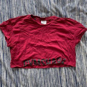 Gymshark Crop Tee Red